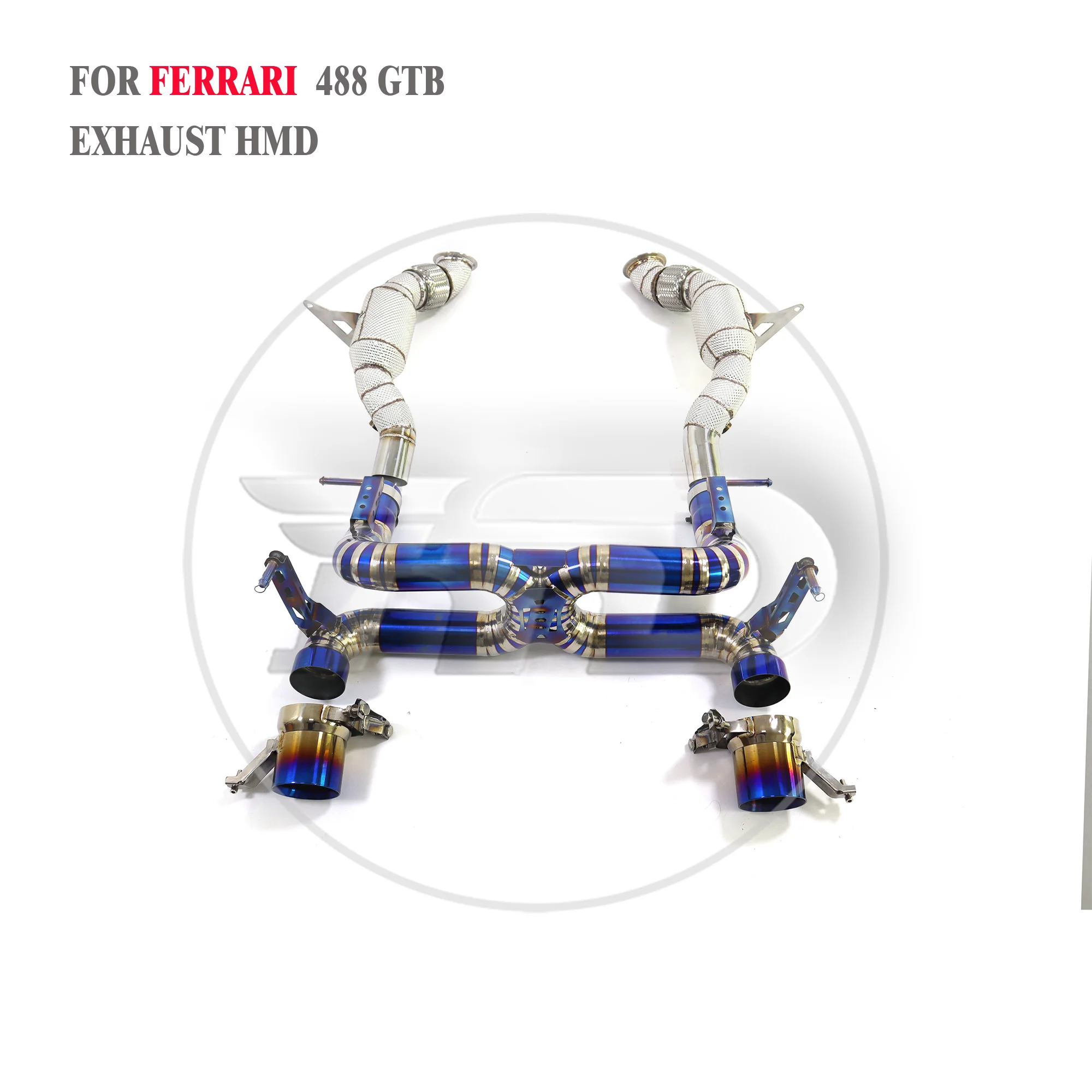 

Titanium Alloy Exhaust Downpipe Modified for Ferrari 488 GTB Auto Replacement Modification Electronic Valve