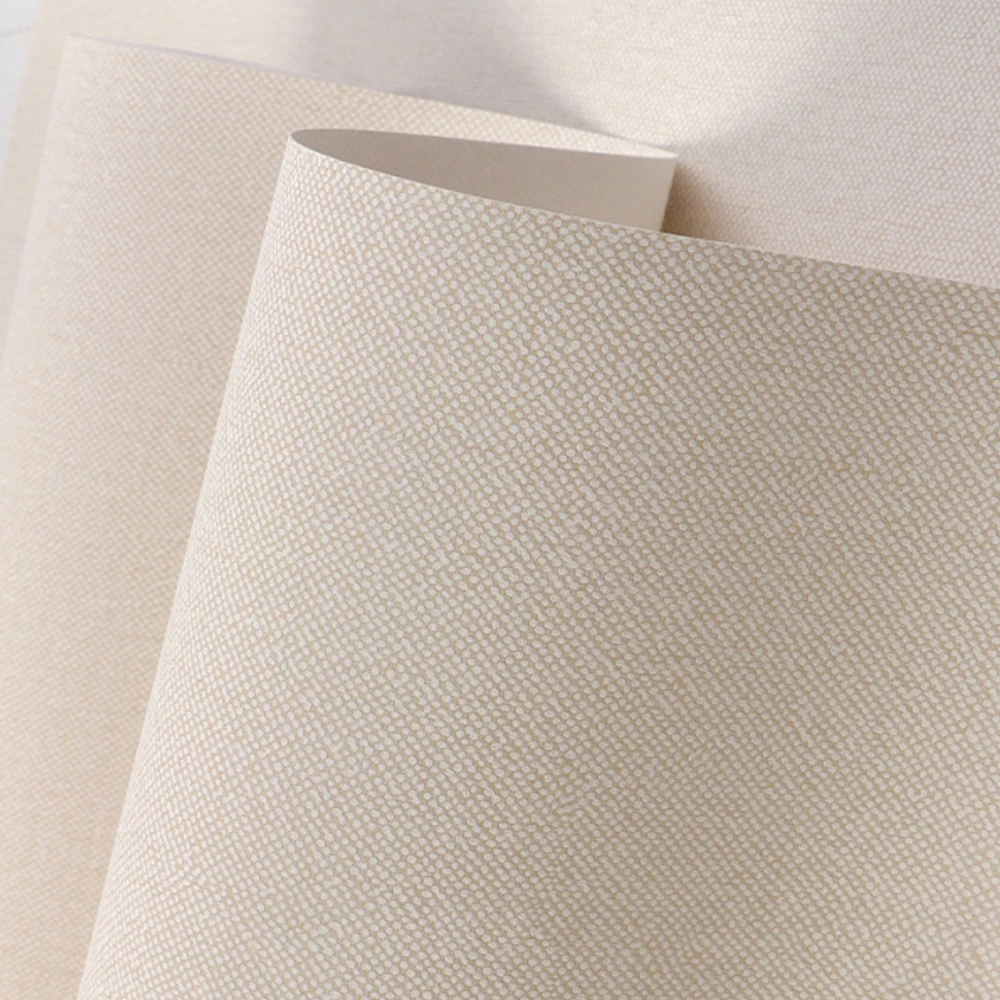Papel de Parede Monocromático Nórdico Não Tecido Papéis de Parede Cinza Decoração Moderna Cobertura Bege Sala de Estar e Quarto
