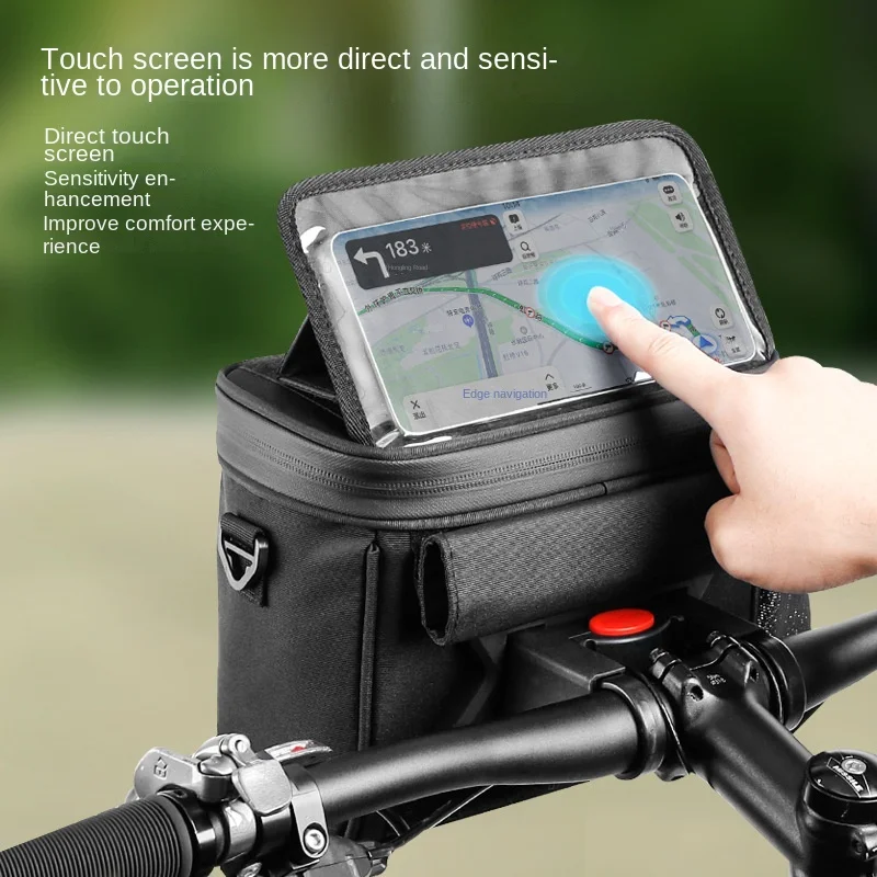 

Front Handlebar Bike Bag Waterproof Bicycle Pannier Large Capacity Bike Accessories Cycling Shoulder Backpack Phone Support Bag