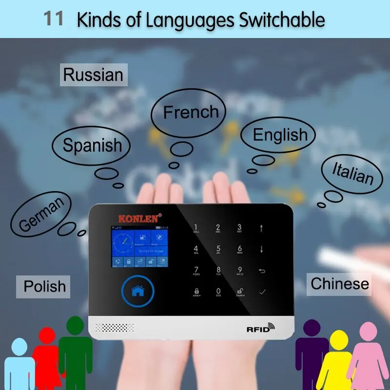 4G/WLAN Alarmsystem Haus Sicherheit - 20-teilig Mit Türsensoren & App Benachrichtigung