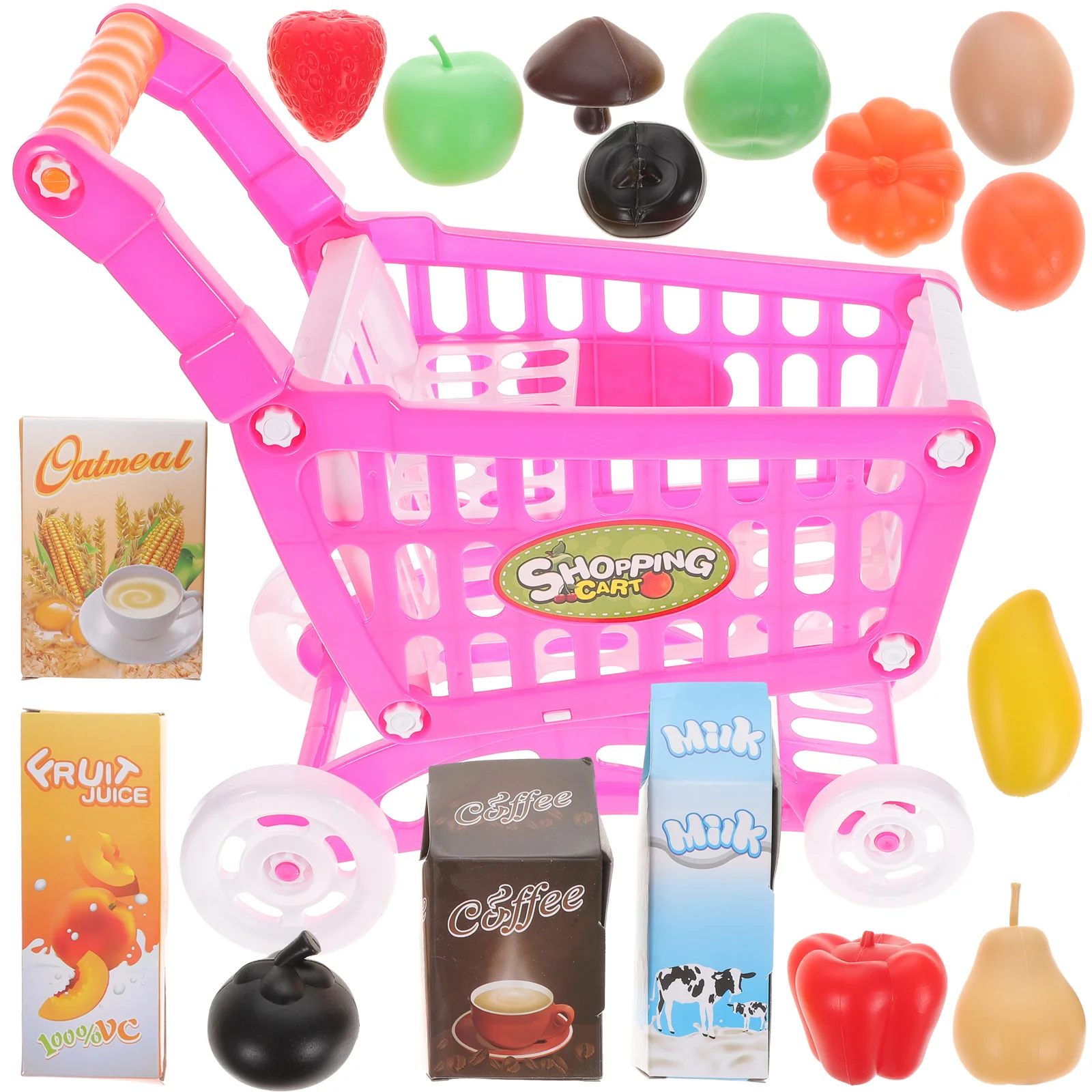 

Сборная корзина для малышей, имитация супермаркета, корзина для покупок, Обучающие игрушки, детская прогулочная коляска для младенцев, тележка для еды