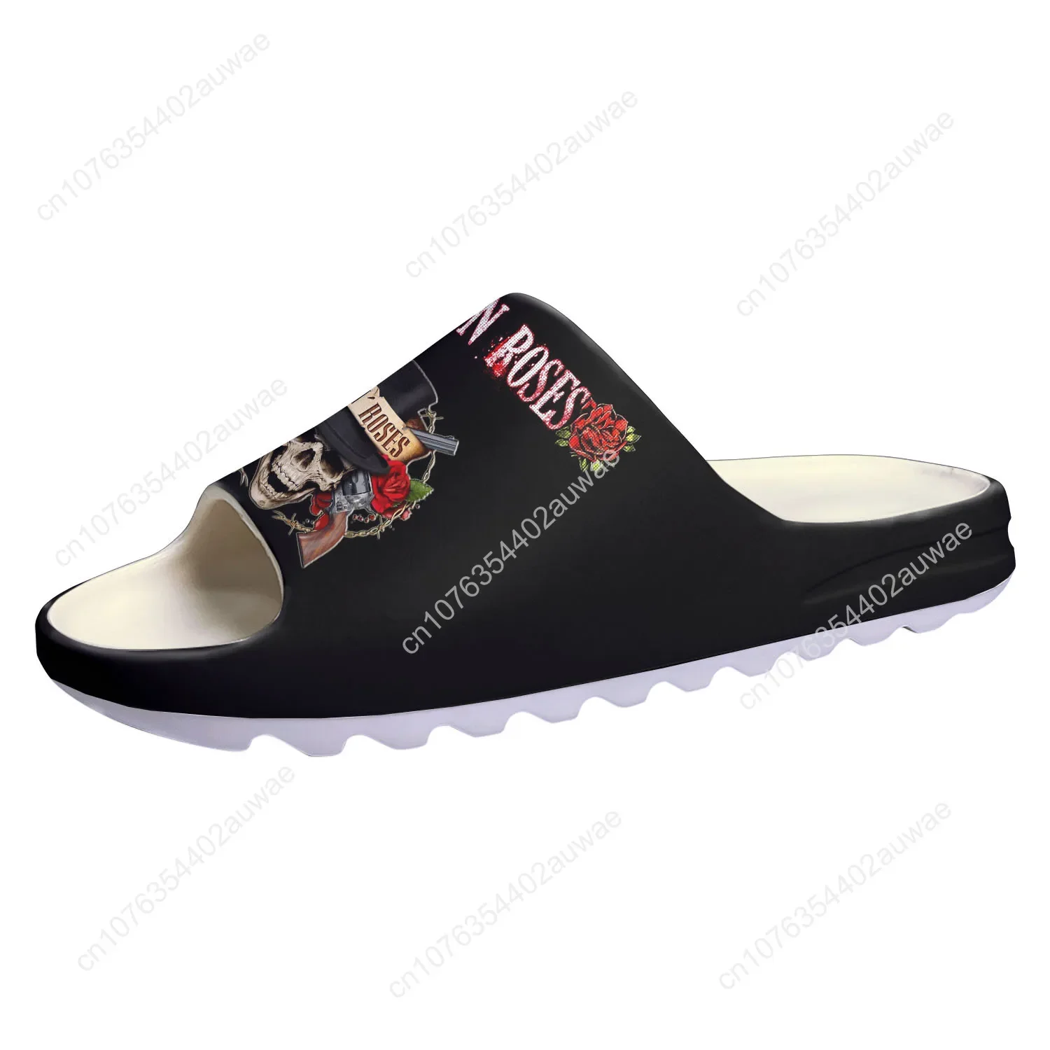 Guns N Roses Soft Sole Sllipers Home Clogs Step on Water Shoes Mens Womens Teenager Customize Bathroom Beach on Shit Sandals