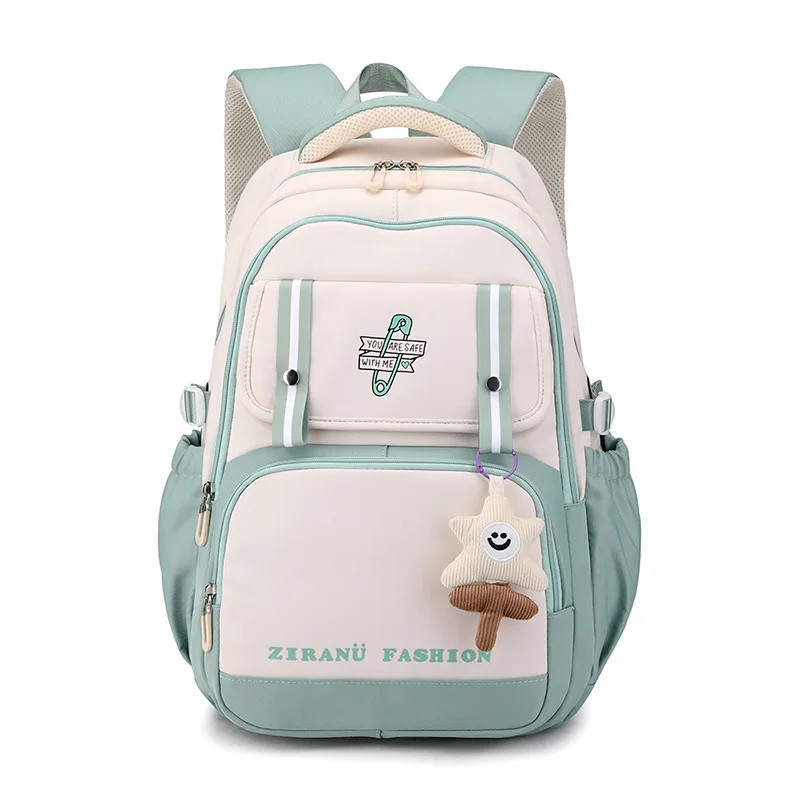 Ice Cream Pendant Primary School Backpack 1-6 Grade Cute Colorful School Bags For Girls Waterproof Large Capacity Schoolbags sac