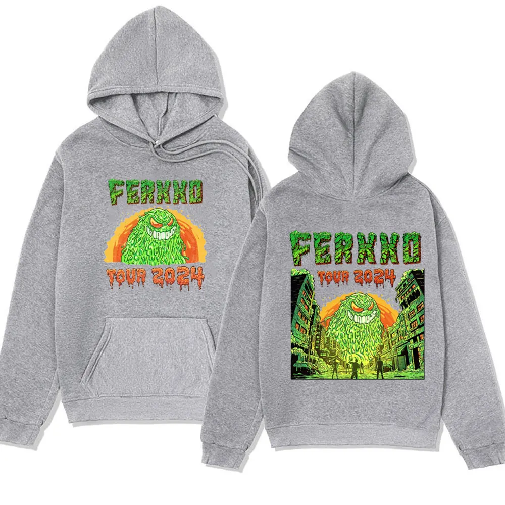 Rapper Feid Ferxxo Ferxxocalipsis Tour 2024 Hoodie Men's Hip Hop Oversized Sweatshirt Winter Long Sleeve Hoodies Y2k Streetwear