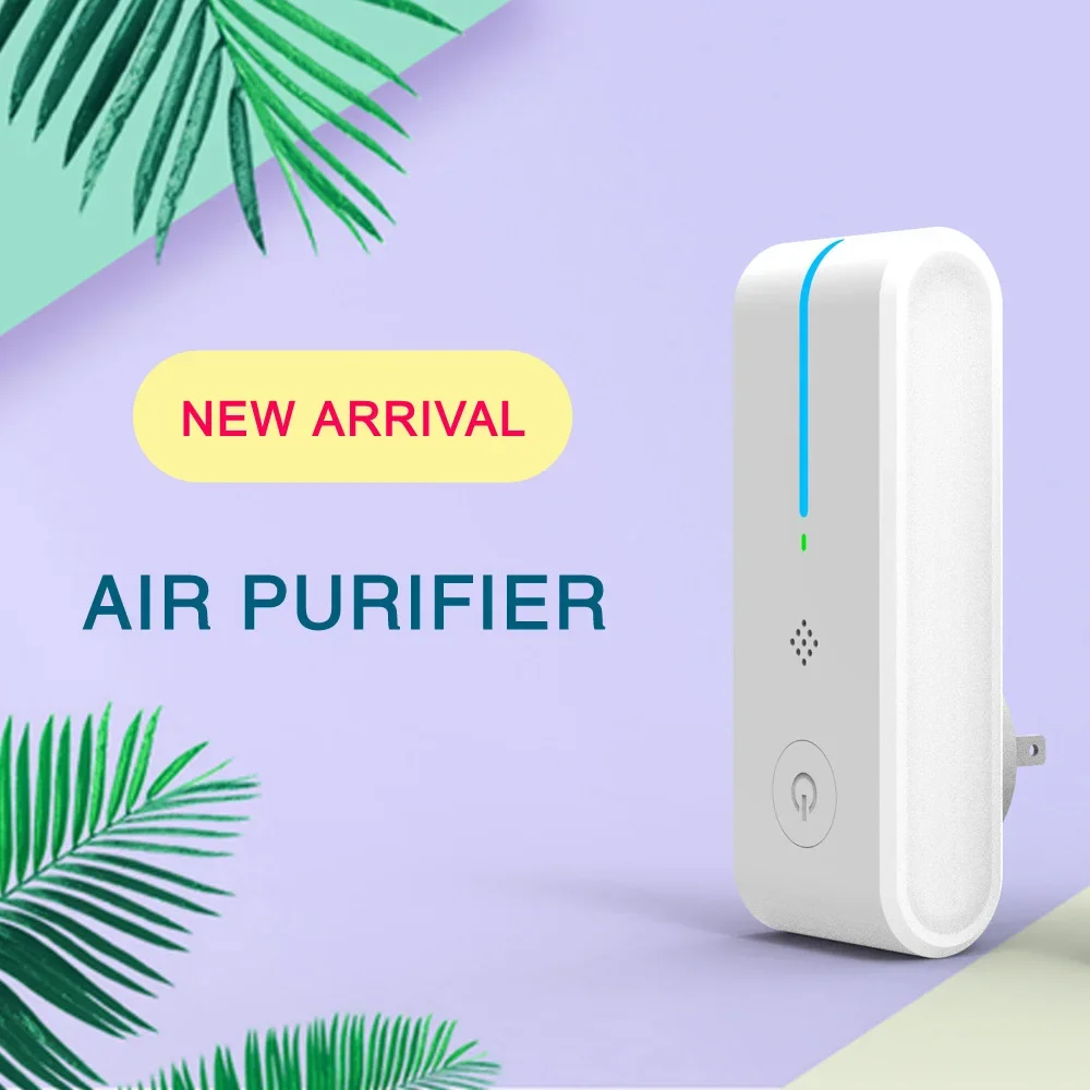 Portable Mini Plug In Negative Ion Generator Air Purifier Cleaner Odor Deodorizer Remove Dust Smoke Formaldehyde for Home Toilet xiaomi mijia negative ion air purifier odor deodorizer durable remove dust smoke removal formaldehyde removal household use