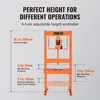 Hydraulic 6 Ton H-Frame Garage Floor Adjustable Shop Press with Plates, 6T, Orange 4