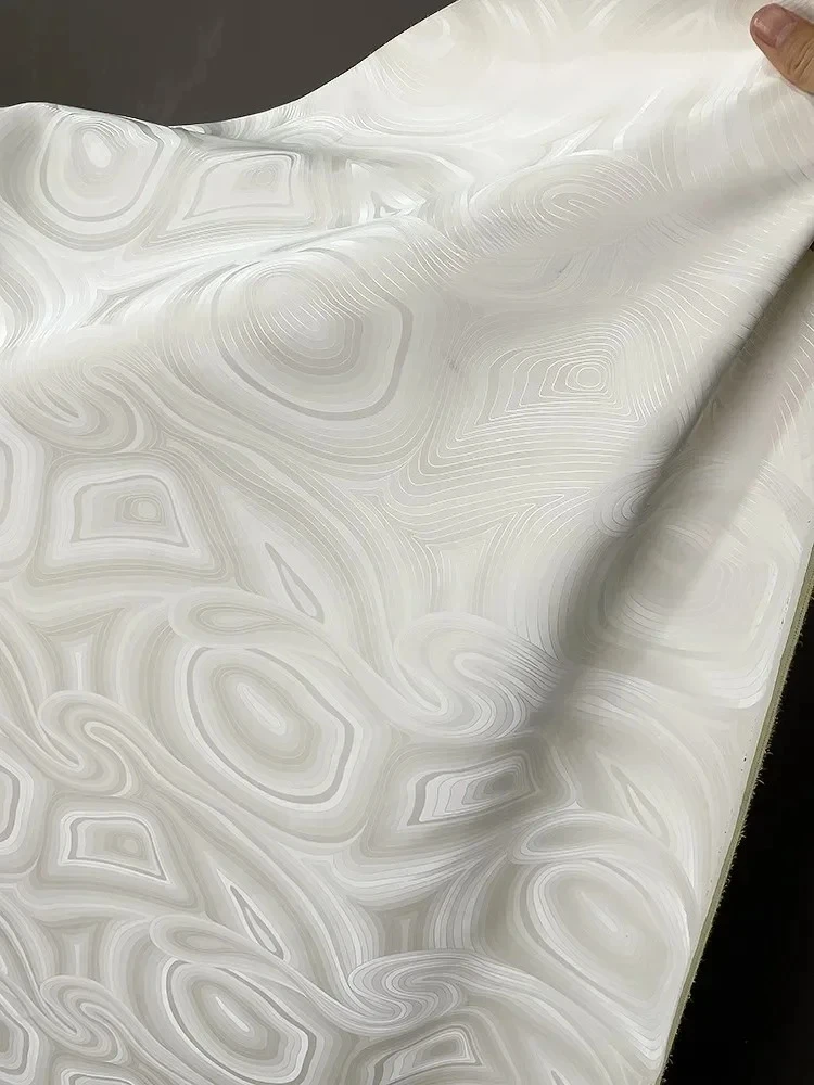 Leather Fabric Gradient Water Ripple Creative Clothing Designer Fabric for By The Yard Whole Cloth Diy Sewing Per Me