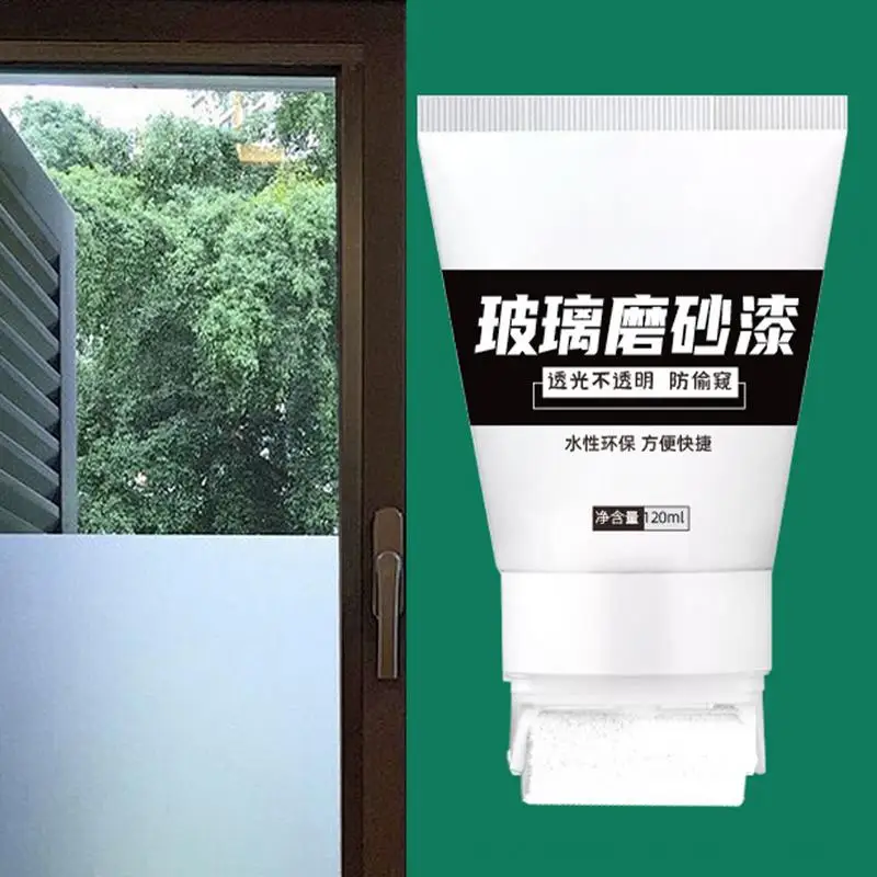 Window Privacy Paint UV Resistant Frosting Glass Paint Water-Based Window Frosting 120ml Waterproof Glass