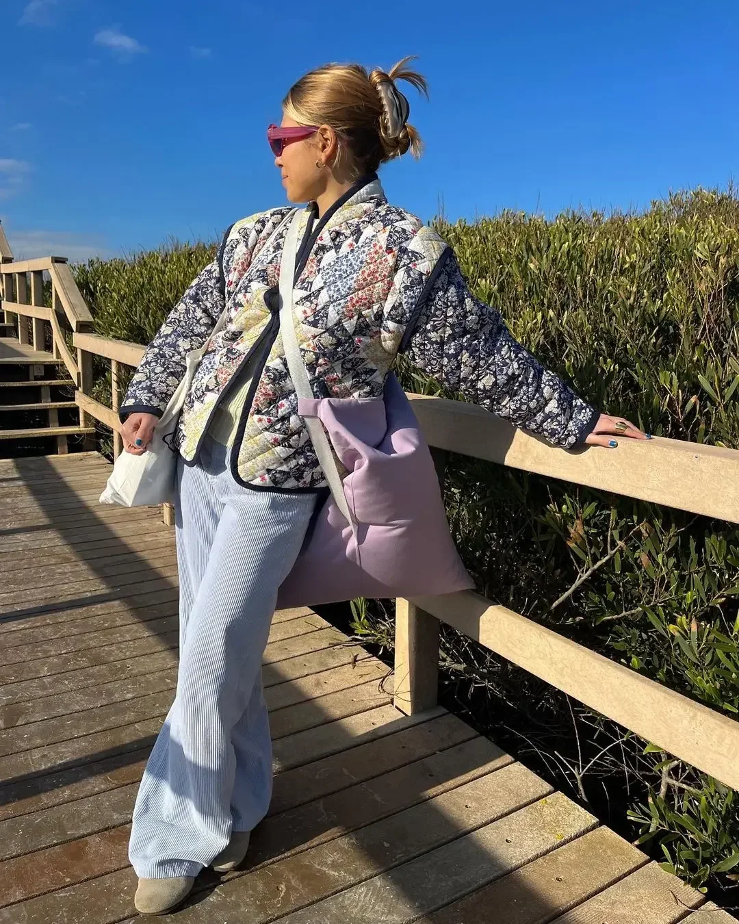 

Women Fashion Patchwork Print Cotton Coat Casual Loose Long Sleeve Cardigan Autumn Winter Ladies Thick Warm Jacket Outerwear