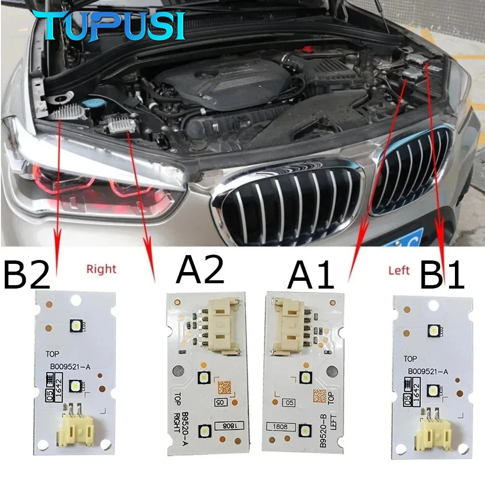 BMW 2017 2018 2019 X1 F48 LED 헤드라이트용 화이트 엔젤 아이 DRL 보드 주행등 모듈 63117428791 63117428792