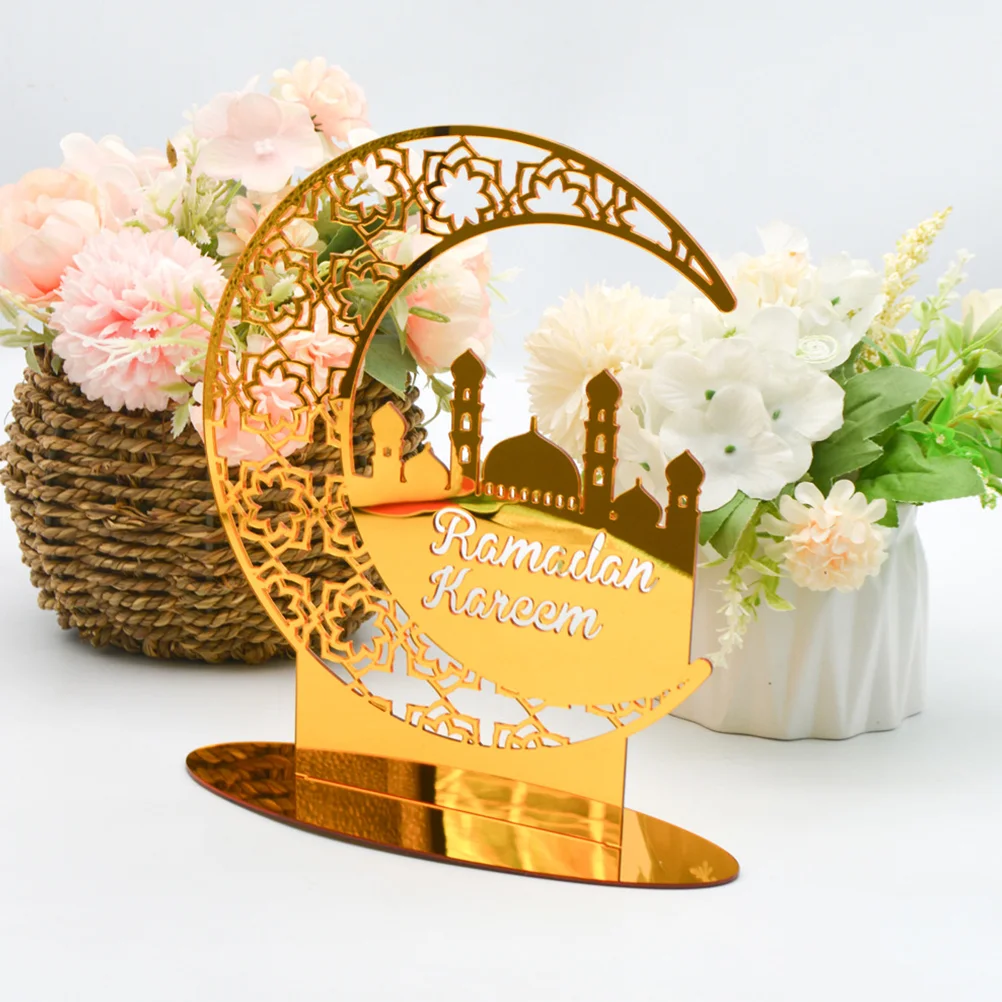

Eid Al-Fitr Decoration Holiday Ornament Mubarak Craft Ramadan Centerpieces for Tables Decorations Emblems