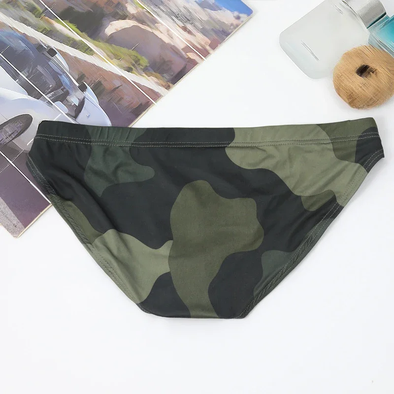 

Men's Camo Briefs Jockstrap Breathable Low Rise Underpants Seamless Underwear Ultra Thin Bulge Pouch Panties Low Rise Knickers