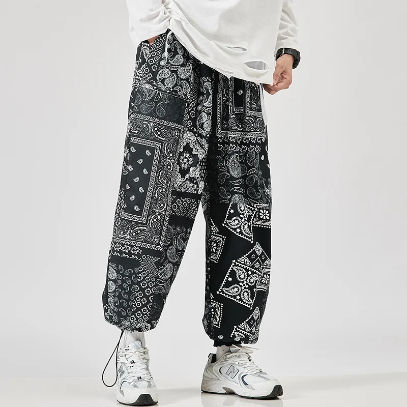 

2023 Men's Harem Pants New Fashion Jogger Sweatpants Korean Man Loose Oversized Trousers Funny Streetwear Male Casual Pants 5XL