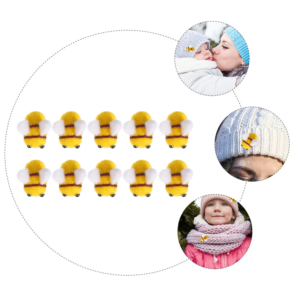 스크랩북용 울 펠트 비, 미니 공예 완제품, DIY 파티 장식, 20 개