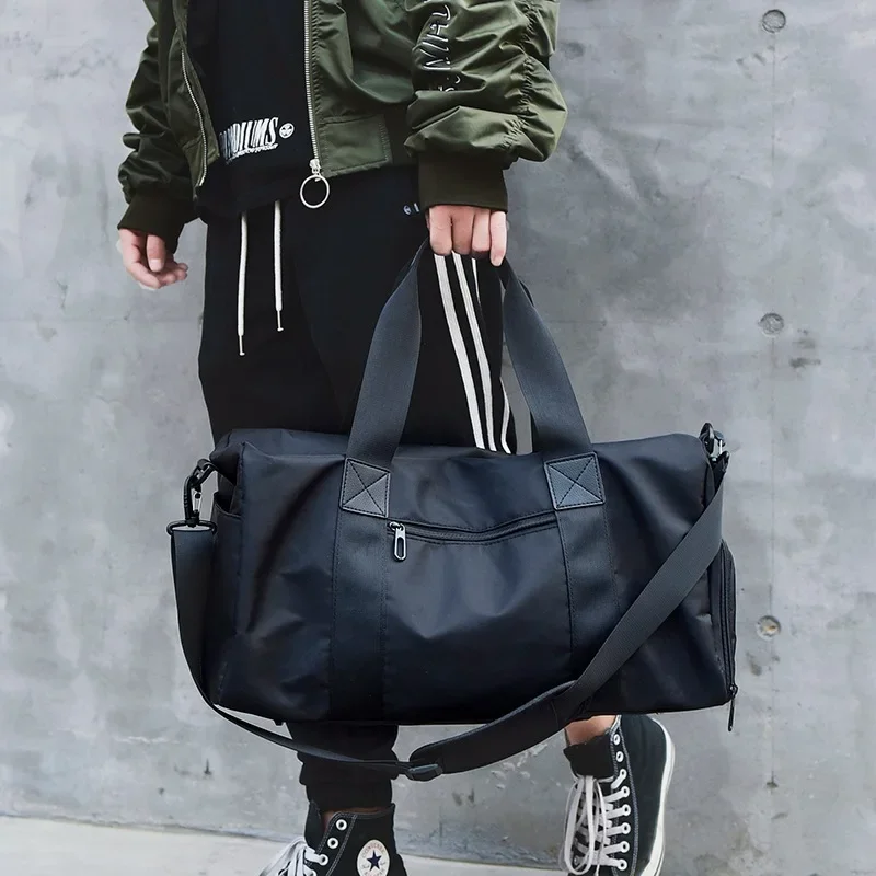 

Nylon Waterproof Travel Bag Sports Bags Men/Women Handbags Tote Shoulder Crossbody Bag Duffle Multifunction Luggage Bags