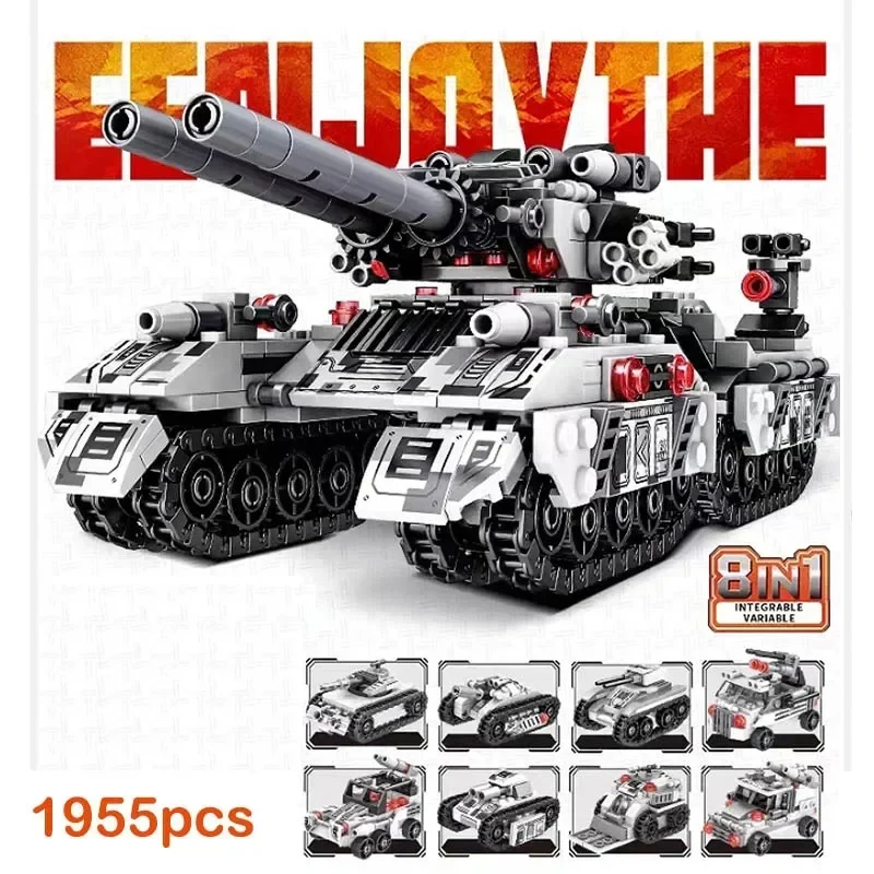 2026 WW2 Military Vehicle Tank 8in1 Airplane Truck Model Building Blocks DIY Bricks Kids Construction Toys Gifts For Boys Adult