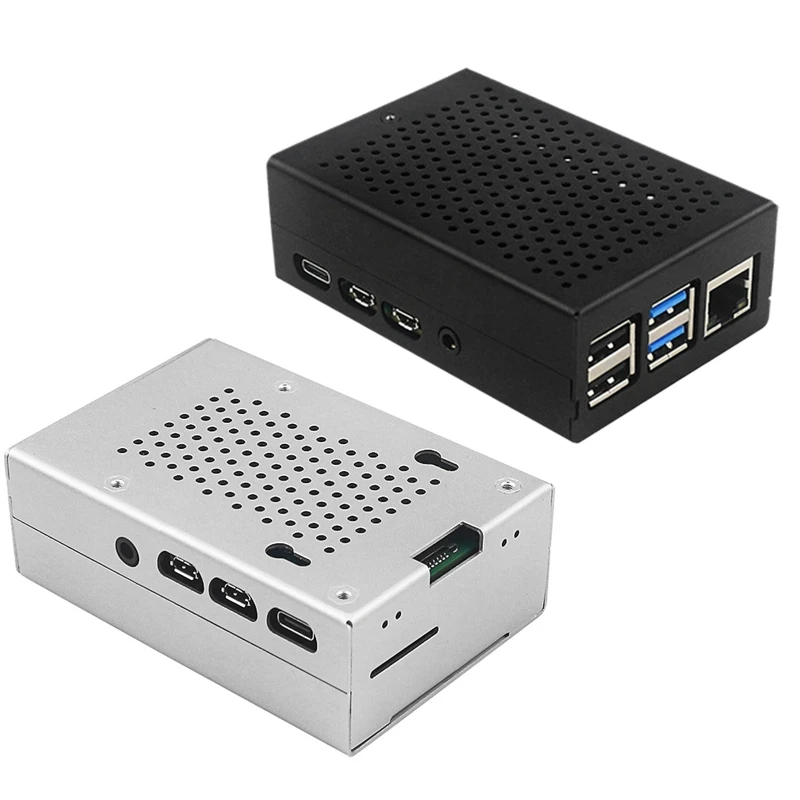 

Для Raspberry 4B рассеивание тепла для металлического корпуса корпуса Вентилятор охлаждения для материнской платы 4B из
