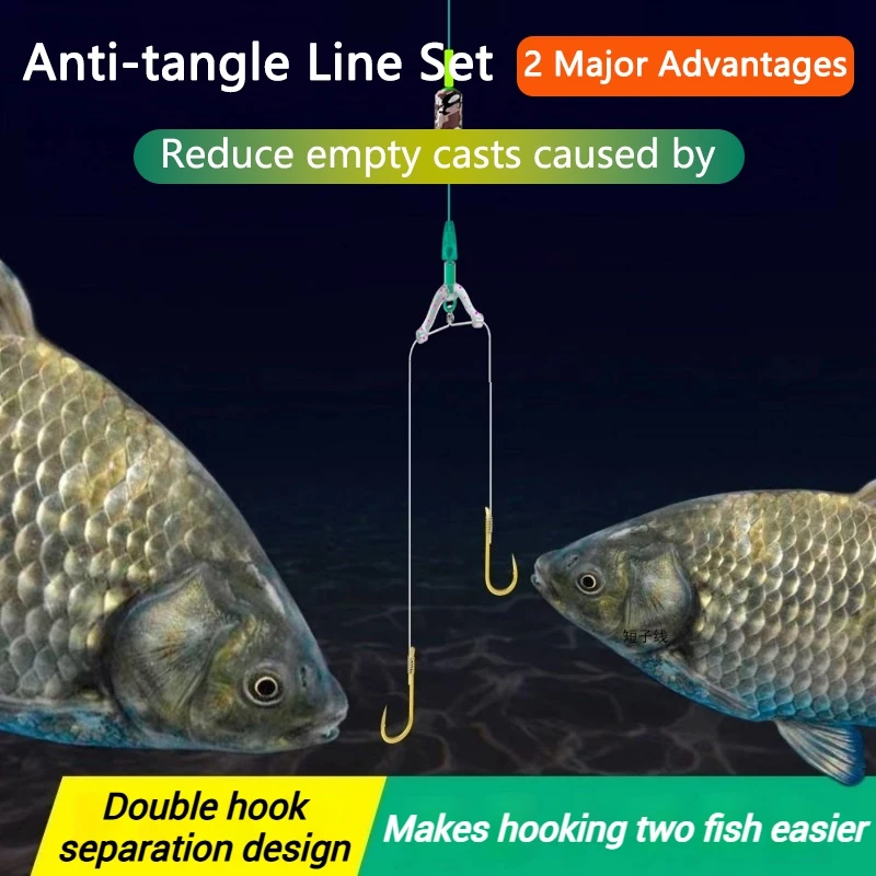 10/40pcs Fishing Hook Separator Anti-Tangle Silicone Fishing Line Splitter Device High Elastic Subline Splitter Lure Rigging