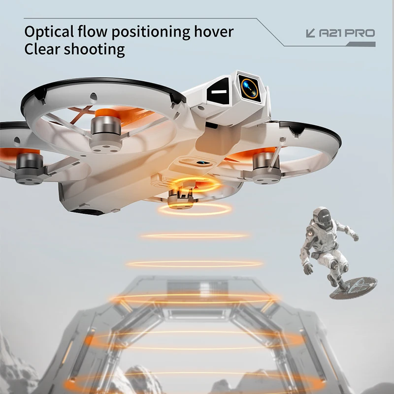 A21 PRO Professional 4K HD dual cameras Optical flow hover Brushless Motor  Headless mode With screen RC Drone Quadcopter Toys