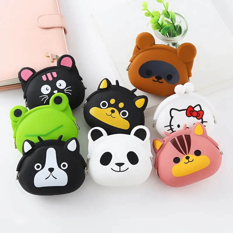 Coin Purse Wallet for Children Mini Purse Female Coin Bag Cartoon Silicone Clutch Bag Pouch