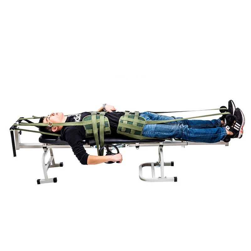 

Rehabilitation Lumbar Fitness Chair Cervical Traction Stretching Folding Bed