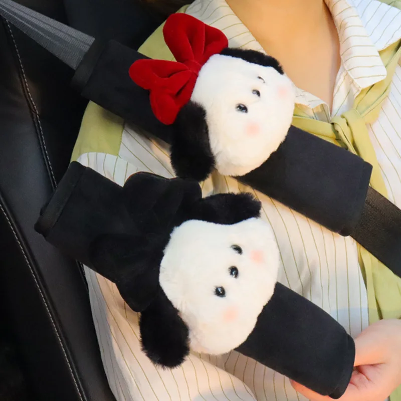

Автомобильный плюшевый кукольный ремень безопасности Sanrio, Наплечные накладки, аксессуары, наплечная подушка, мультяшный ободок, милый декоративный ободок