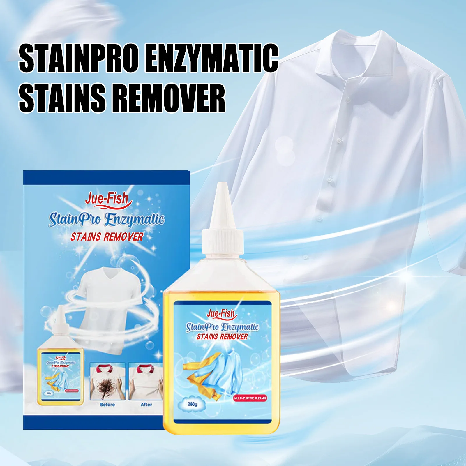 Laundry Stain Remover Portable Active Enzyme Clothing Stains Removal Agents Household Dormitory Oil Cleaning Laundry Detergent