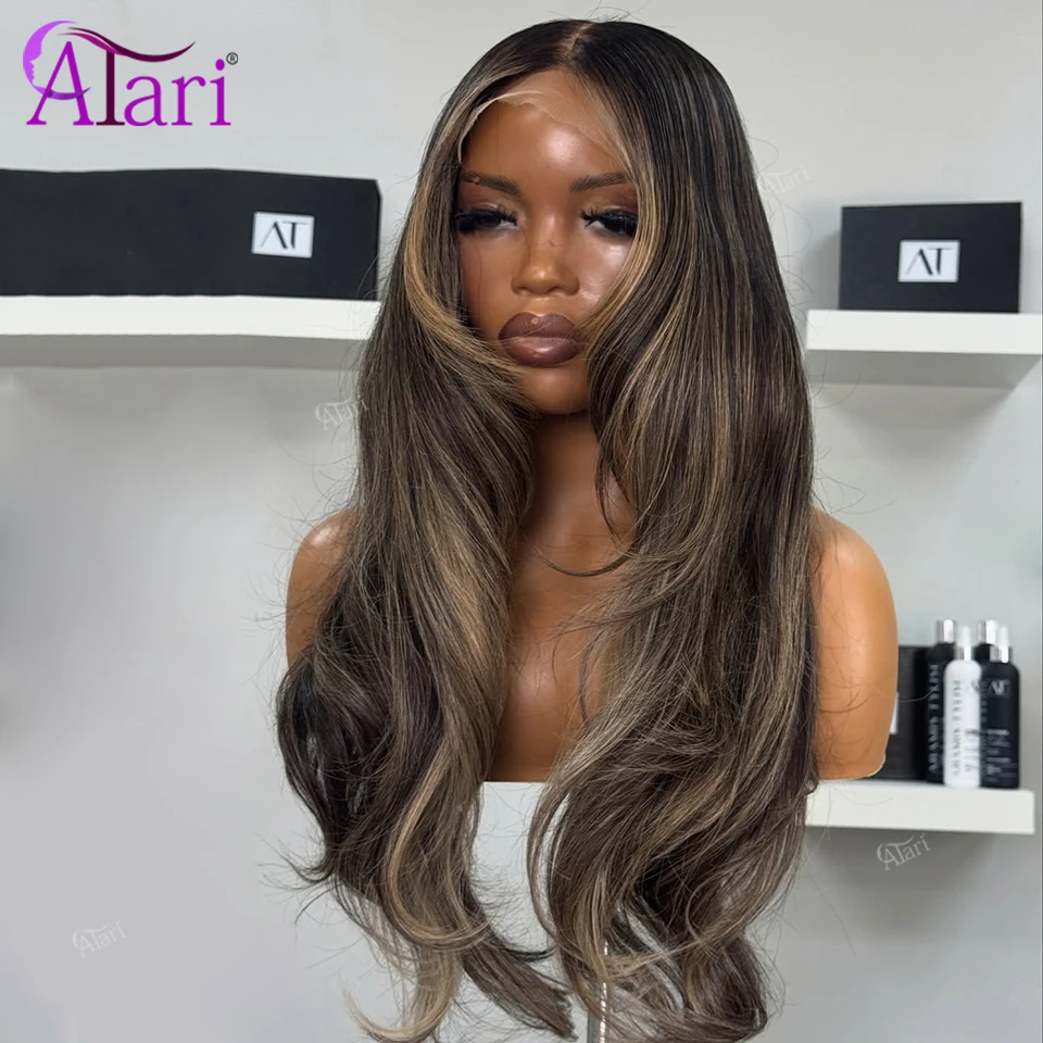 Brown Ash Gray 13x4 Lace Front Body Wave Brazilian Wig Transparent Highlight Blonde 13x6 Lace Frontal Human Hair Wigs Pre Pluck 5