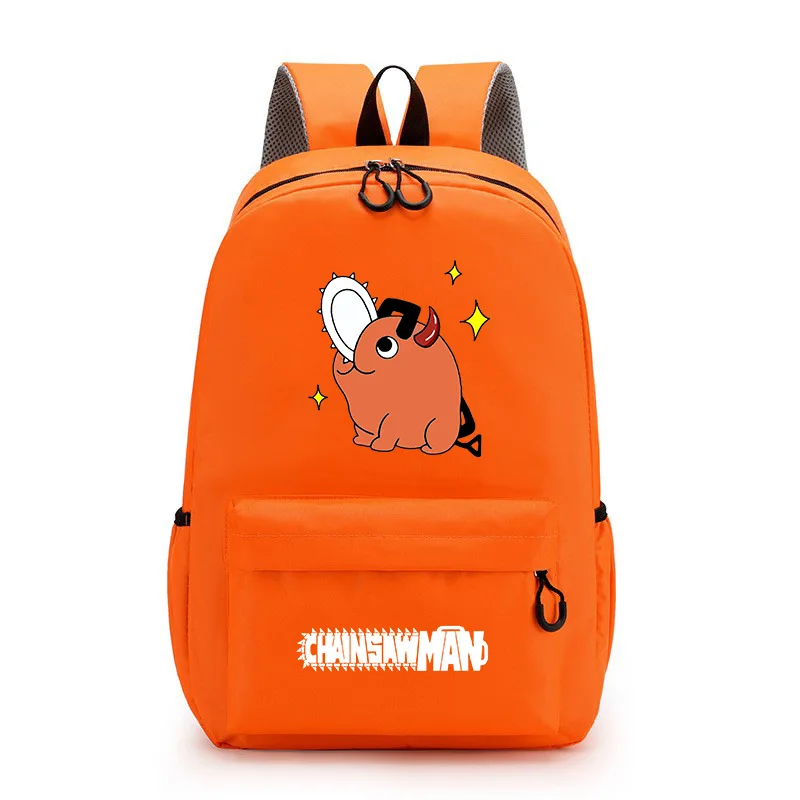 

Anime Denji Boys Girls Cosplay Backpacks Orange Knapsack School Shoulder Bags