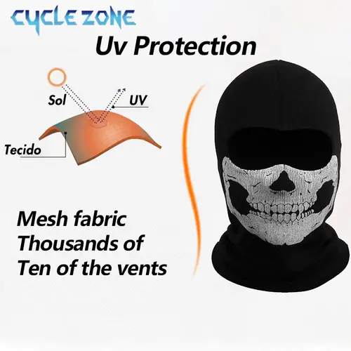 Balaclava Full Face Mask Skull Riding Mask Breathable Motorcycle Helmet Liner Cycling Head Neck Cover Outdoor Skateboard Hiking - Image 2