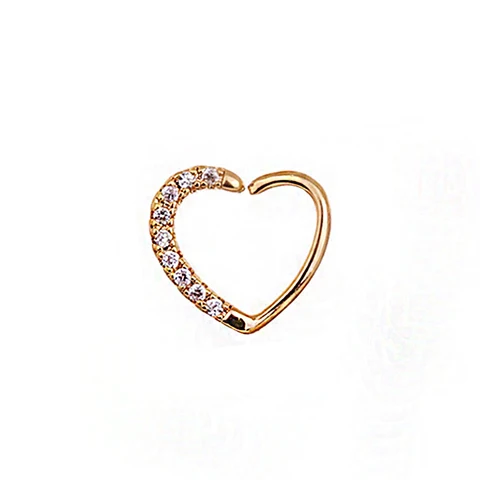 Hoop Nostril Bendable Ring Gem Cartilage Tragus Daith Piercing Earrings Septum Clicker Helix Conch Rook Piercing