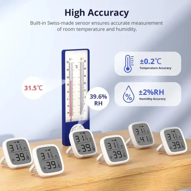 SONOFF SNZB 02d Zigbee Temperature Humidity Sensor SNZB-02D With LCD Screen For EWeLink Zbbridge Pro Alexa Google Home Assistant 5