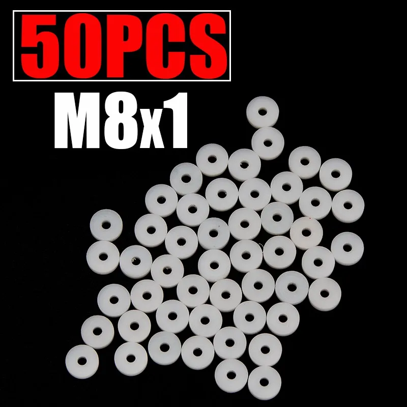 Pneumatics O Ring Gasket 50pcs M10 M8 PTFE O-Ring Gasket Air Seal Sealing Washer for High Pressure Mini Gauge Quick Couplers Socket Fittings
