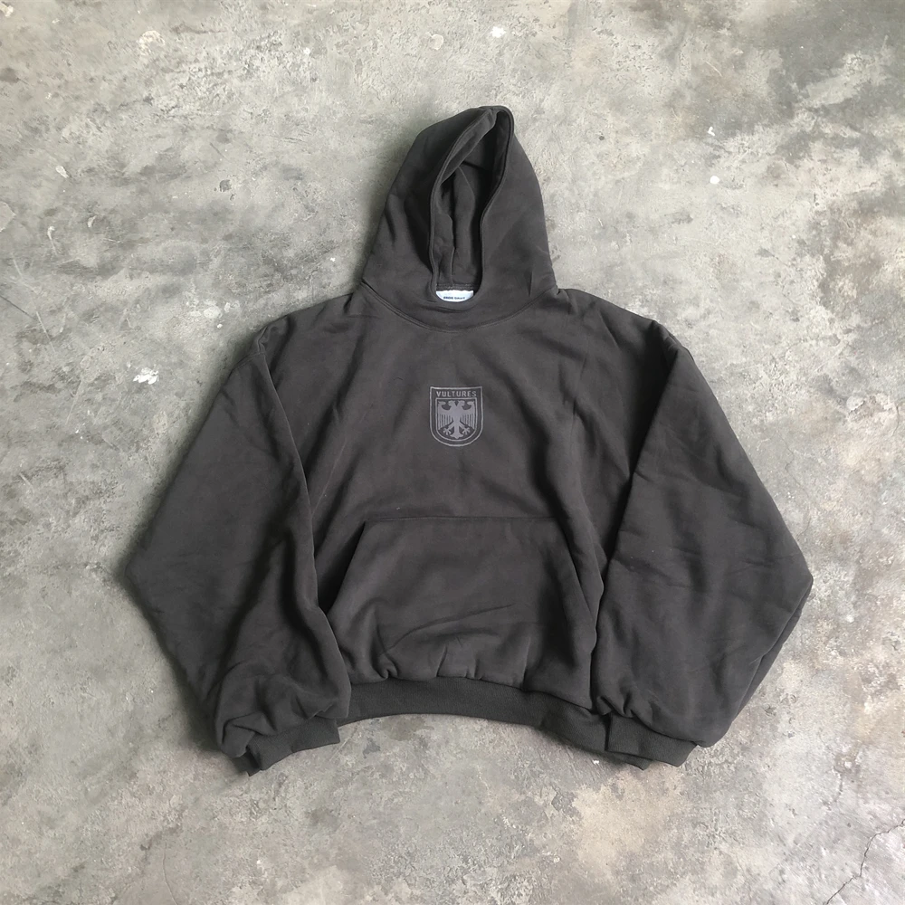 Frog Drift Y2K DONDA Vultures Kanye West Vintage Loose Oversized Sweatshirt Tops 100%Cotton Printed Pullover Hoodies For Men 2