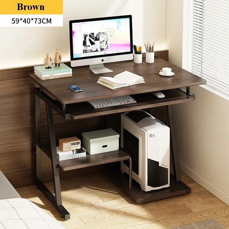 Small Computer Desk for Small Spaces Writing Table with Stand Keyboard Tray Monitor Storage for Home Office, Laptop Desk