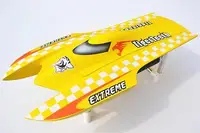 E22 High Speed Prepainted Yellow Electric Racing KIT RC Boat Hull Only for Advanced Player Toucan for Boys Water Game TH02622 1