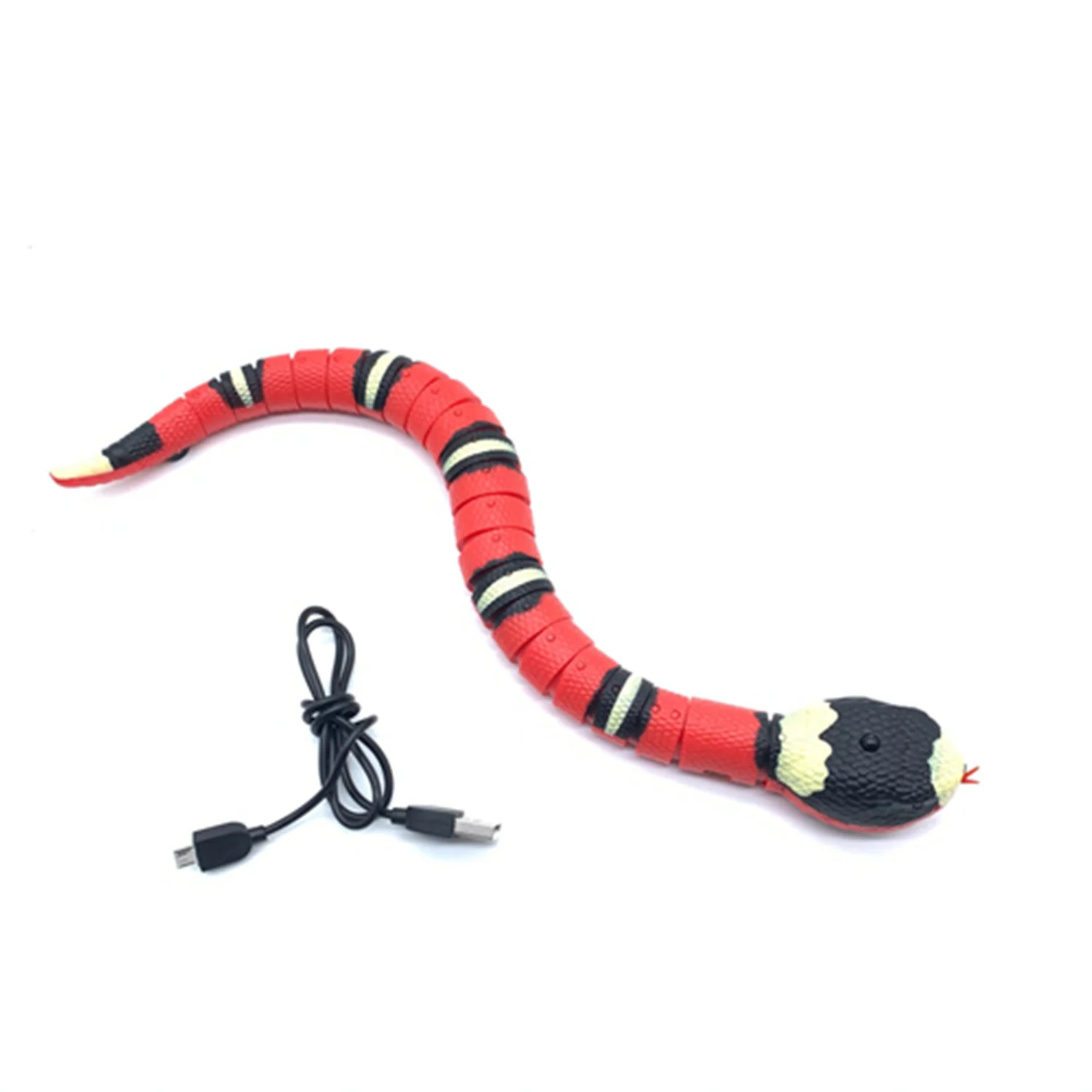 Electric Snake Creative Smart Sensing Cat Toys Interactive Toys USB Charging Teasering Toys for Cats Dogs Pet Cat Accessories 