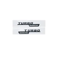 Premium Car Trunk Emblem Badge Logo Stickers (Black TURBO 4matic)