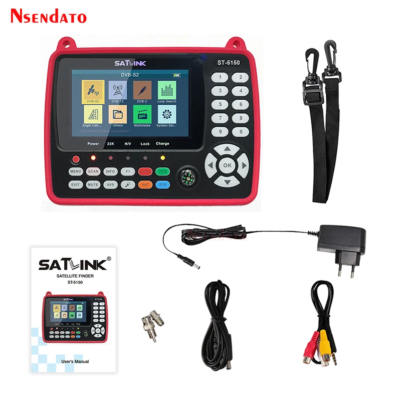Satlink ST5150 Original DVB-S2/T2/C COMBO Sat finder Satellite signal Finder Meter H.265 MPEG-4 16APSK Satfinder TV Receiver