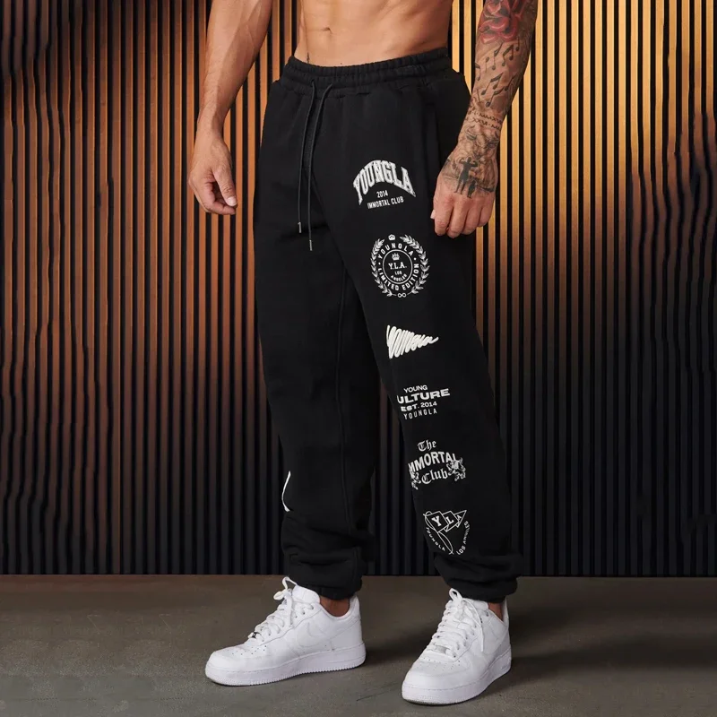 New Men's Sweatpants Gym Sports Fitness Running Basketball Training Pants Casual Pants American Style Fashion Brand Clothing