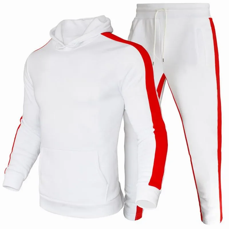 Men Run Tracksuit Pants Jogging Suit 2 Pcs Tracksuit Autumn Winter Outfits Sportswear Running Sweatsuit Loose Fit Clothes Male