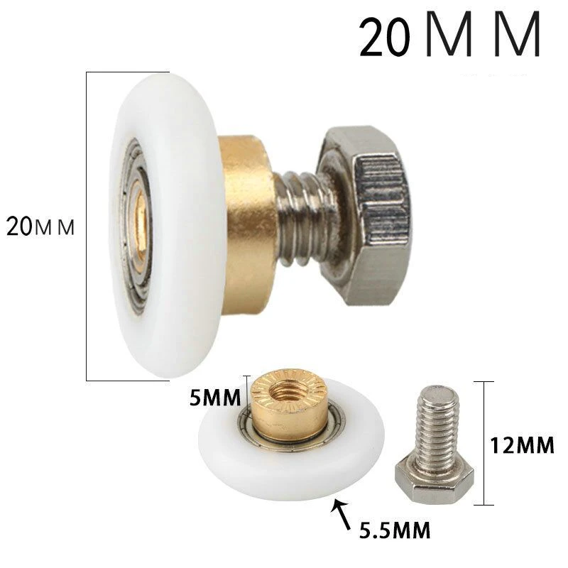 1 2 4pcs Door Roller Shower Rooms Cabins Pulley Shower Room Roller Runners Wheels Pulleys Diameter 20 23 25 27mm shower room pulley shower door rollers sliding door roller shower room rollers sliding door pulley