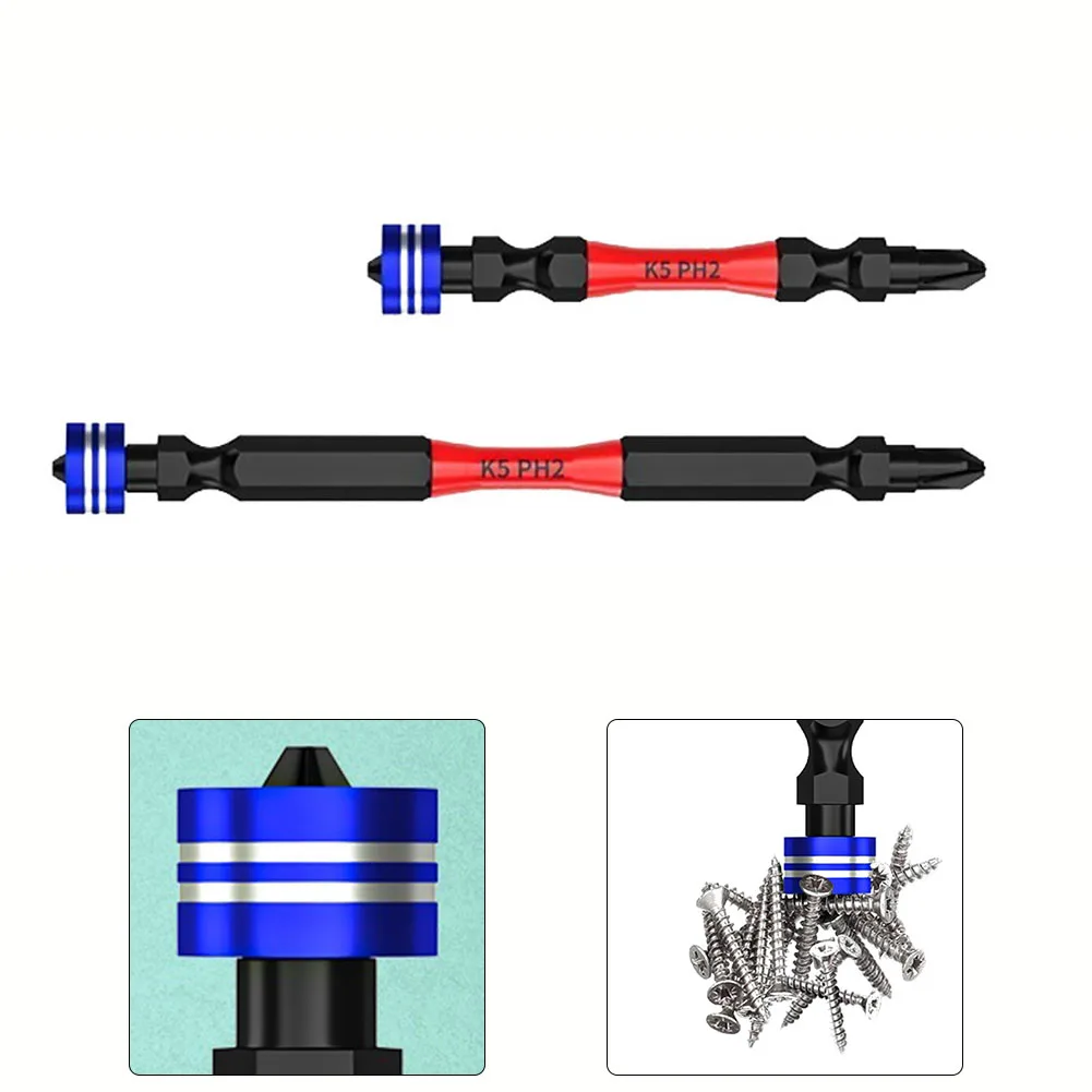 

K5 Anti Slip Magnetic Screwdriver Double Head Hex Shank Cross Screwdriver Bit For Hand Drills Rechargeable Drills Bench Drills