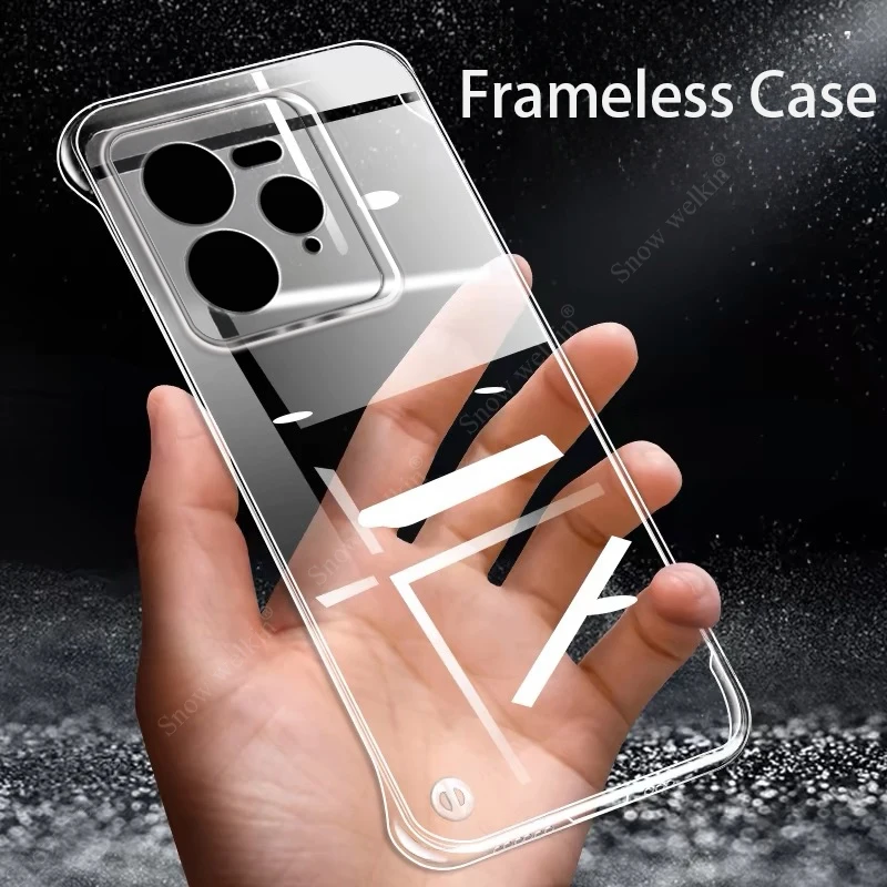 Frameless Slim Transparent Plastic Hard Case Back Cover