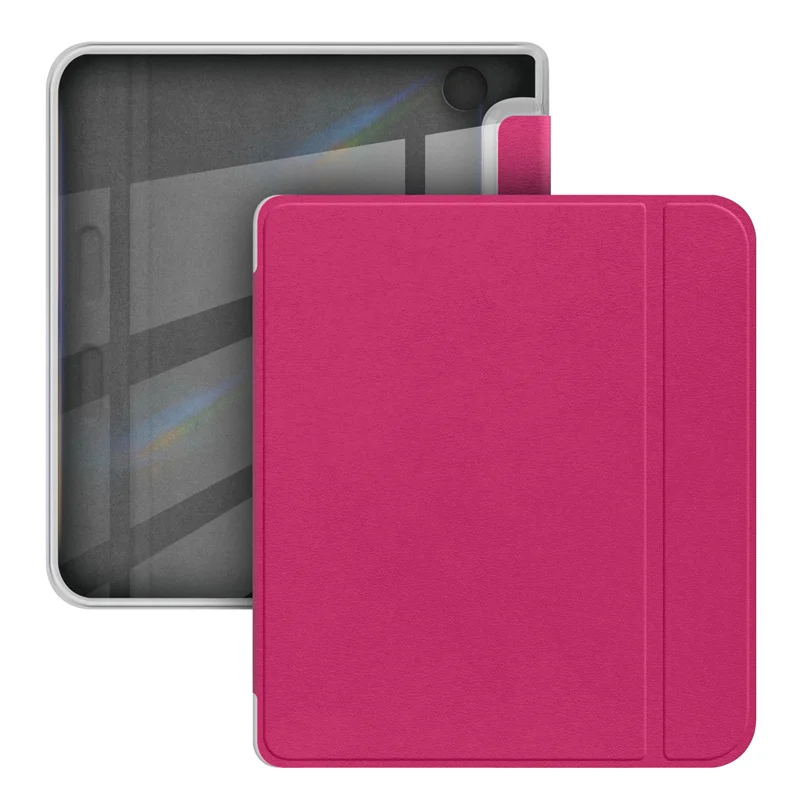 Slim PU Leather Smart Cover with Clear Acrylic Back