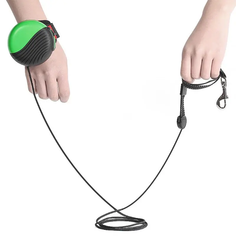 Retractable Dog Leash Extendable Puppy Running Leash Wrist Belt Strap Hands-Free