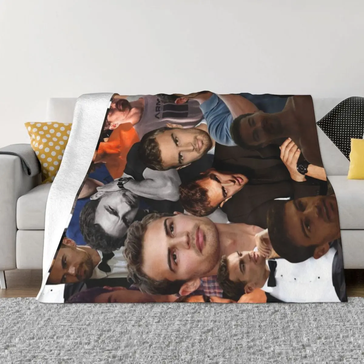

theo james photo collage Throw Blanket Giant Sofa Extra Large Throw christmas gifts Soft Blankets