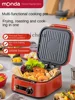 Tqh Multi-Functional Electric Baking Pan Deepening Electric Chafing Dish Barbecue Griddle Household Double Side Heating 2