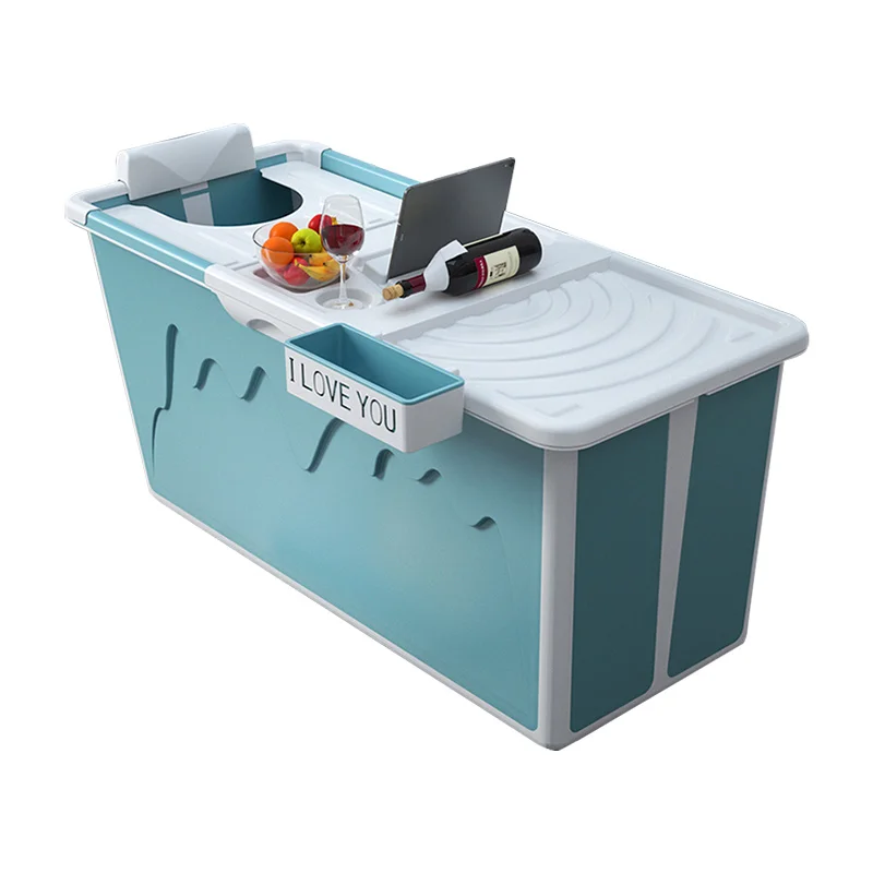 

Folding Portable Bathtub Adults Plastic Lid Steam Portable Bathtubs Bath Bucket Saunas Hot Banheira Dobravel Adulta Household