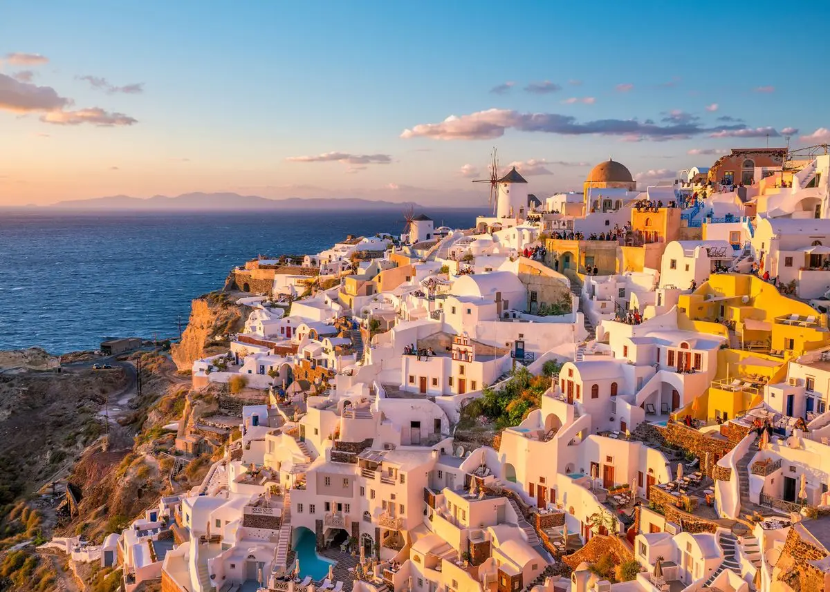 thumbnail image 1 of Póster de la costa de un hermoso paisaje de Santorini, Grecia, arte de pared de viaje, decoración, fotos, impresiones en lienzo, decoración estética de la habitación del hogar, 1 of 5